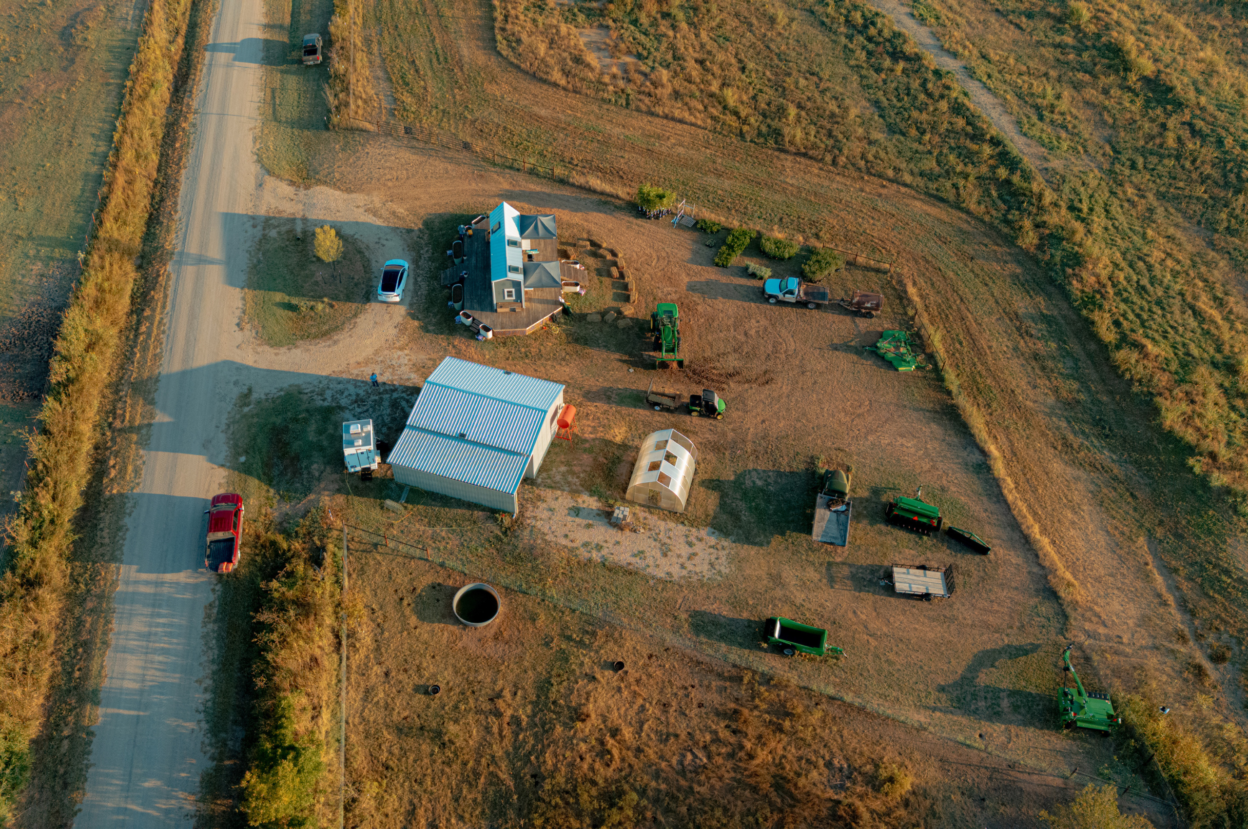Aerial view of Rainmaker Farm showcasing land and infrastructure in the Q4 Impact Report