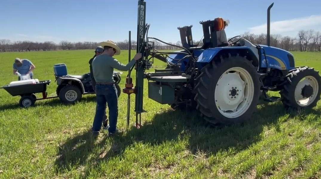 Soil sampling at Rainmaker Farm for five year study during the Q1 Impact Report